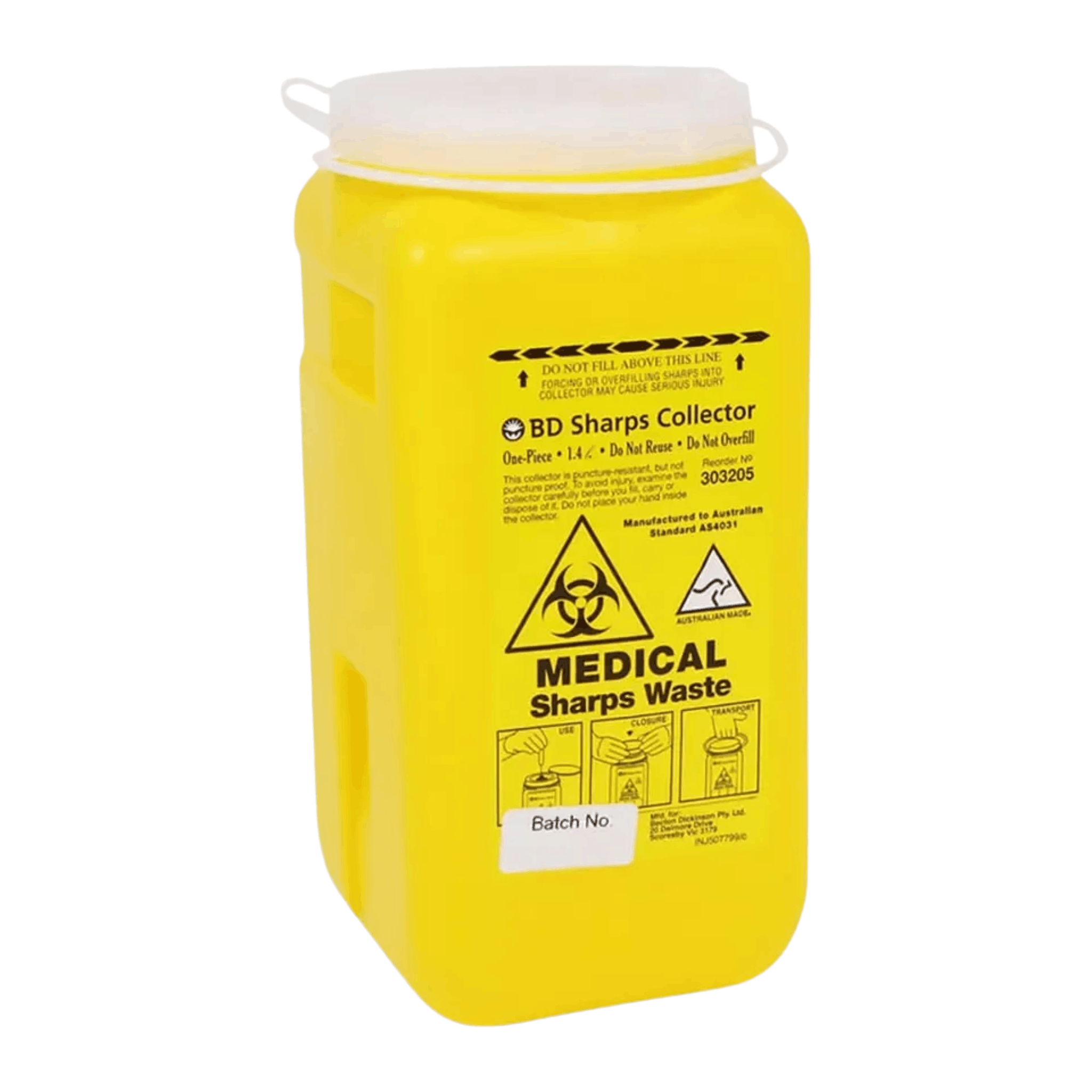 Sharps Disposable Bin 1.4L