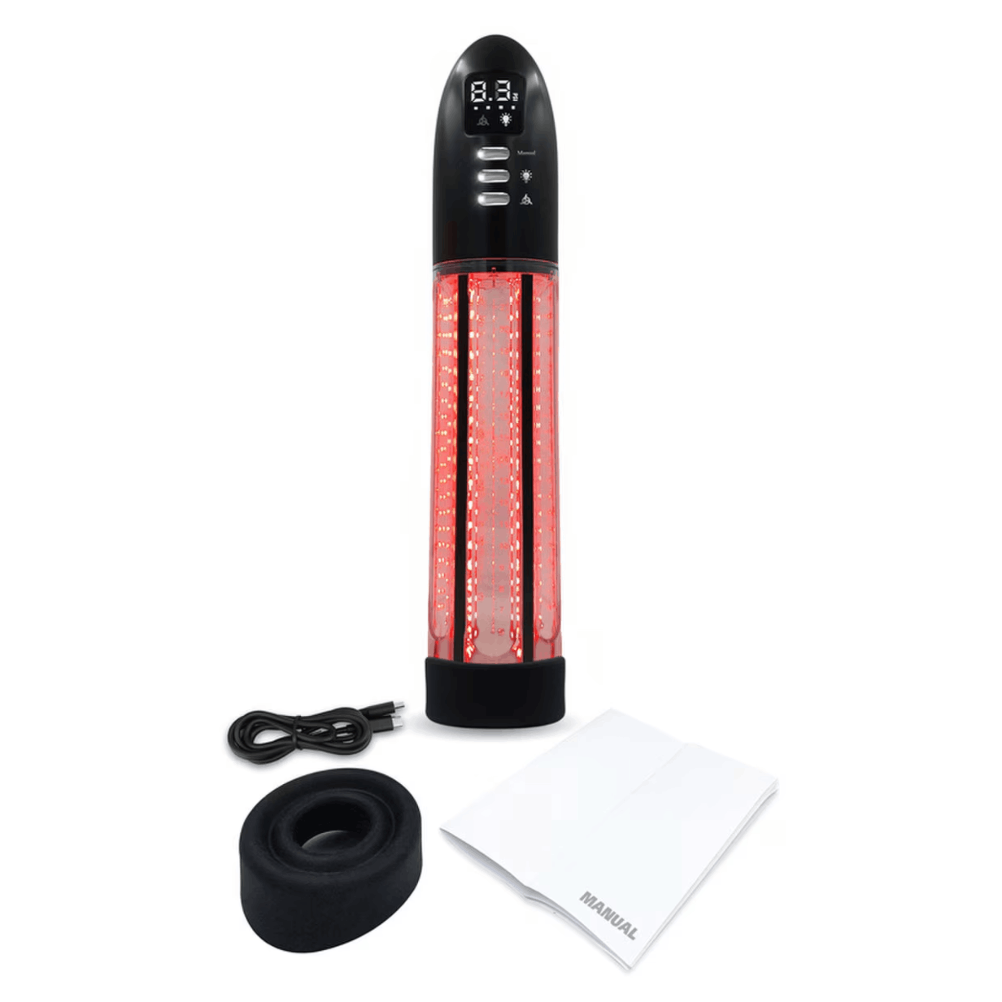 THERAPUMP™ LED Penis Pump – Red Light + Vacuum Erectile Support Device